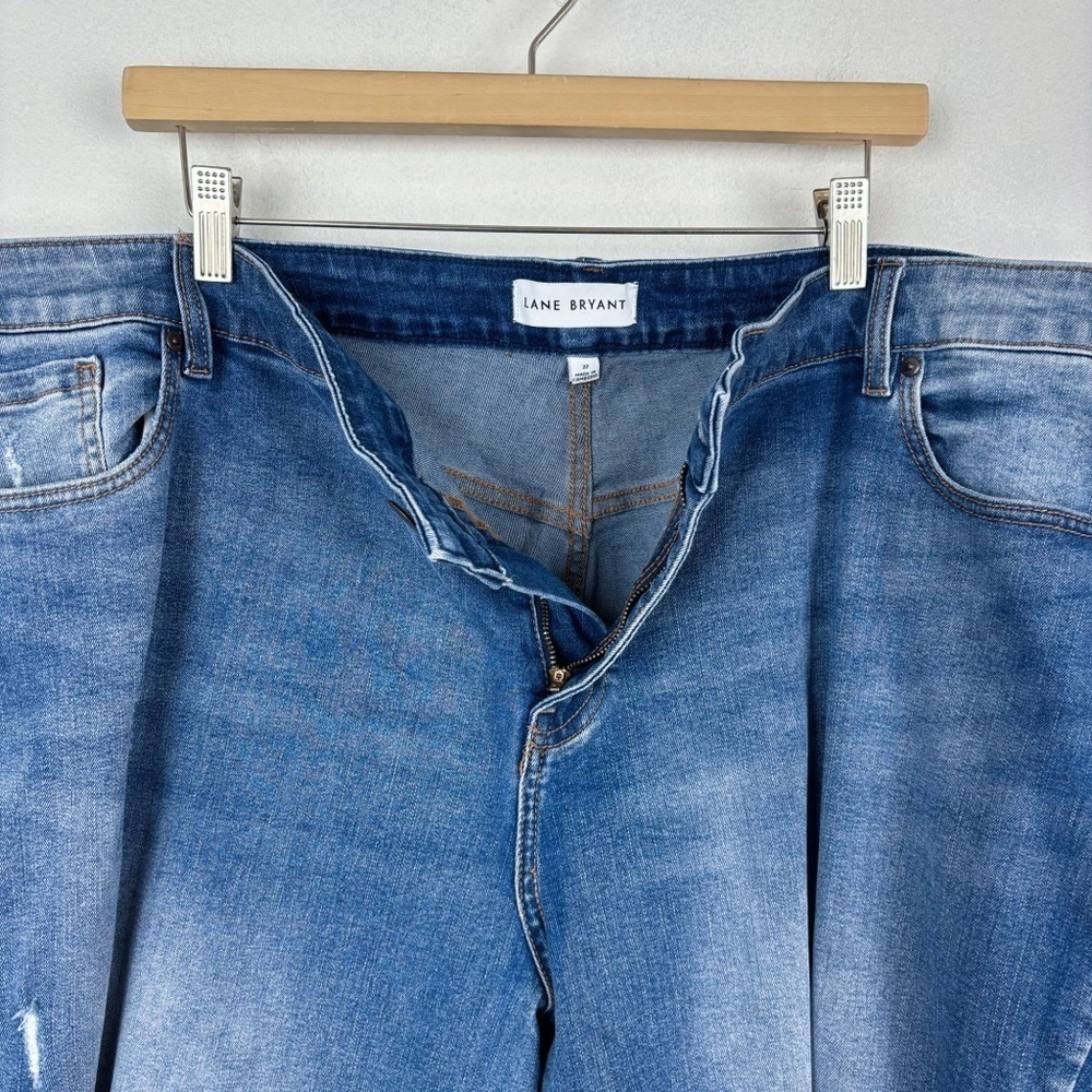 Lane Bryant Flex Magic Waistband Distressed Mid-Rise Boyfriend Capri Jean Sz 22 - Picture 6 of 8